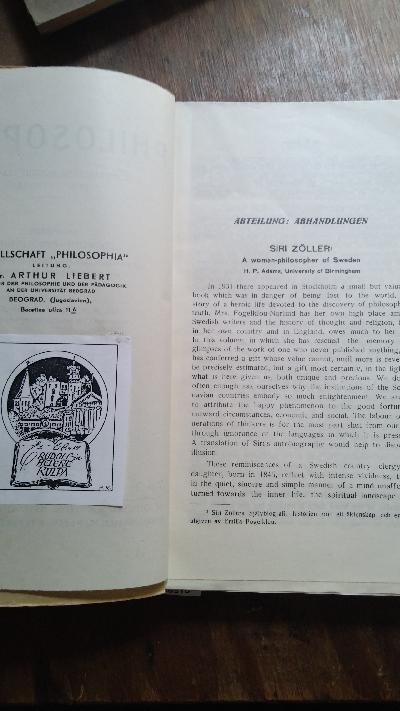Philosophia   Philosophorum Nostri Temporis Vox Universa  Vol. 3 Fasc. 1 - 4 - Front Cover