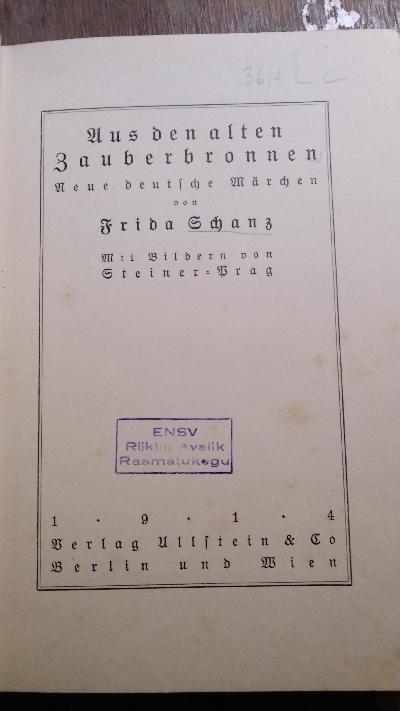 Aus den alten Zauberbronnen  Neue deutsche Märchen - Front Cover