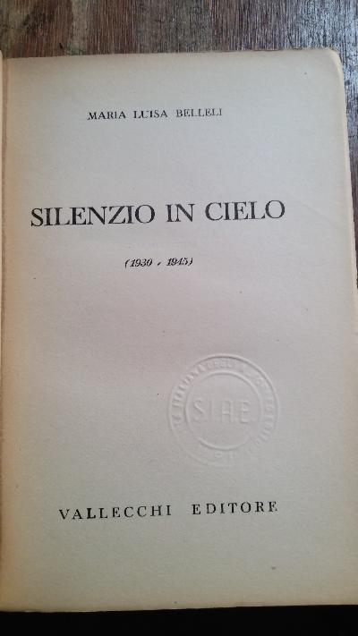 Silencio in Cielo - Front Cover