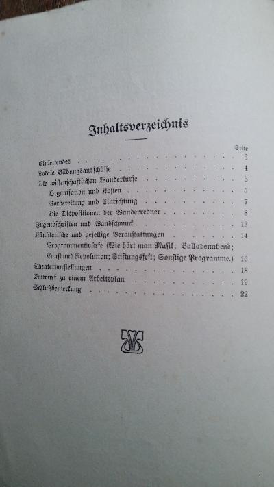Winterprogramm für das Jahr 1910 - 1911  Winke und Ratschläge - Front Cover