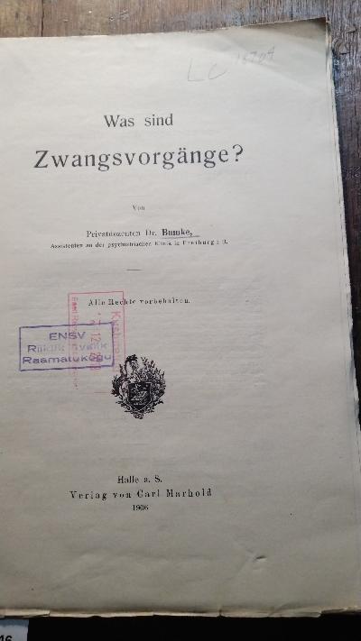 Was sind Zwangsvorgänge - Front Cover