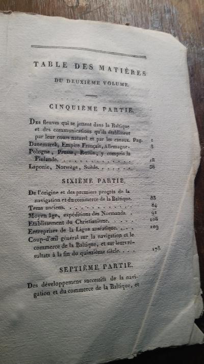 Tableu de la Mer Baltique considérée sous les rapports physiques , géographiques, historiques et commerciaux, et des notices détaillées sur le mouvement général du commerce, sur les ports les plus importans, sur les monnaies, poids et mesures  2 Bände - Front Cover
