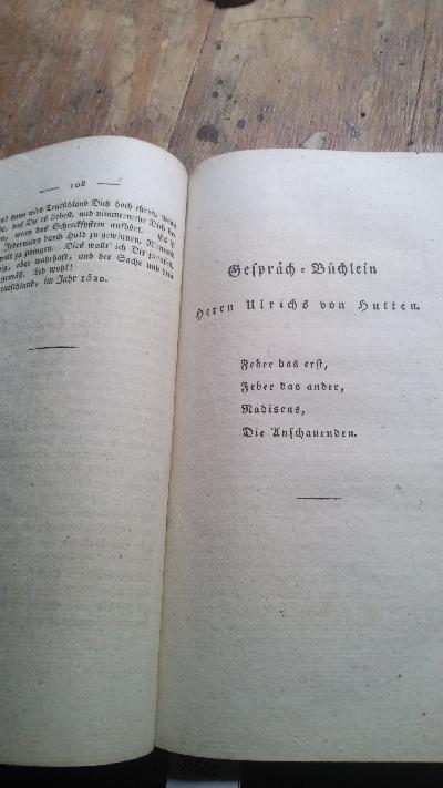 Des teutschen Ritters Ulrich von Hutten auserlesene Werke   Erster Theil - Front Cover