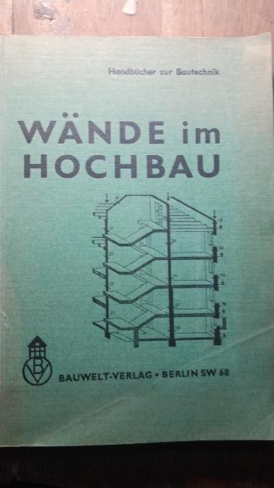 Wände im Hochbau - Front Cover