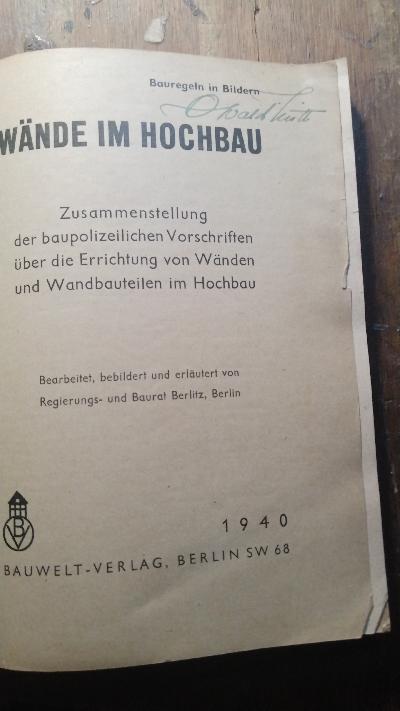 Wände im Hochbau - Front Cover
