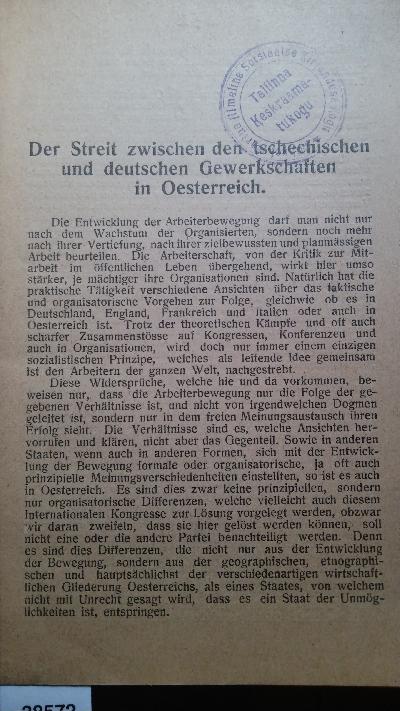 Dem internationalen Sozialistischen Kongress in Kopenhagen 1910 widmet die tschechoslawische Gewerkschaft u. das Executivcomite der tschechoslawischen sozialdemokratischen Arbeiterpartei in Prag  - Front Cover