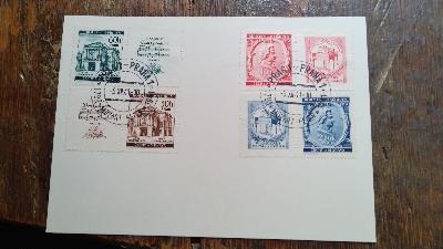Postkarte+mit+8+tschechischen+Briefmarken+B%C3%B6hmen+und+M%C3%A4hren%2C+Mozartmotive