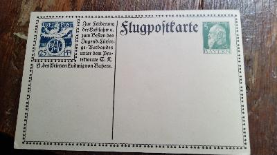 Flugpostkarte  Zur Förderung der Luftfahrt u. zum Besten der Jugend - Fürsorge - Verbandes unter dem Protektorate G. K. H. des Prinzen Ludwig von Bayern - Front Cover