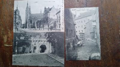Zwei alte Ansichstpostkarten von Liegnitz  Kirche St. Peter u. Paul   Hauptportal des Königl. Schlosses - Front Cover