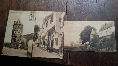 3 alte Ansichtspostkarten von Zons am Rhein  Wachttürmchen   Alte Häuser  Ostseite - Front Cover