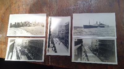 5 alte Fotokarten aus New York - Front Cover