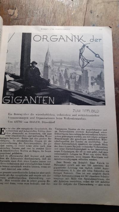 Wissen und Fortschritt  Populäre Monatsschrift für Technik und Wissenschaft V.. Jahrgang Heft 5   Sonderheft zur Deutschen Bauausstellung Berlin 1931 - Front Cover