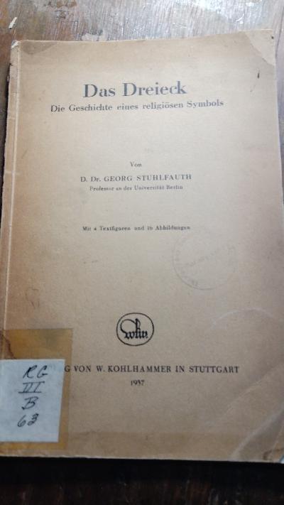Das Dreieck  Die Geschichte eines religiösen Symbols - Front Cover