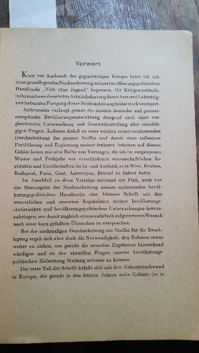 Geburtenschwund  Die Kulturkrankheit Europas und ihre Überwindung in Deutschland - Front Cover