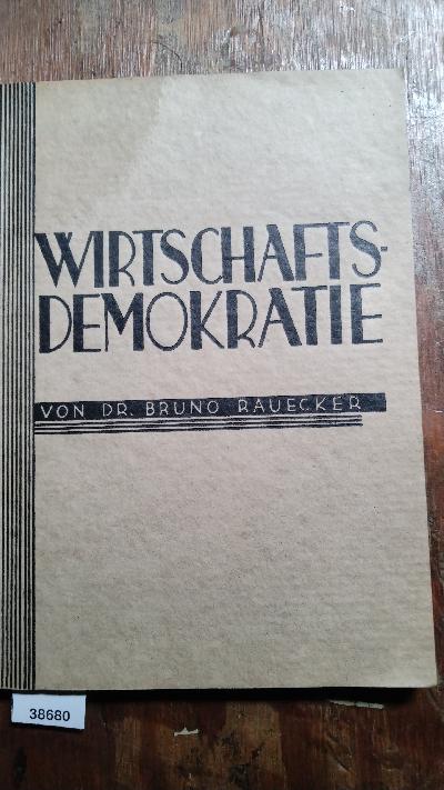 Wirtschaftsdemokratie++als+nationale+Aufgabe
