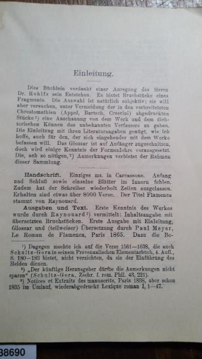 Bruchstücke des provenzalischen Versromans Flamenca - Front Cover