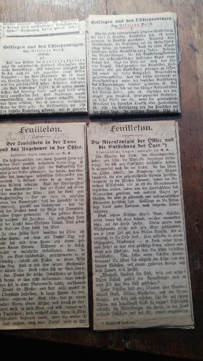 4 Zeitungsausschnitte  zwei alte letztische Sagen und Heilsegen aus den Ostseeprovinzen - Front Cover