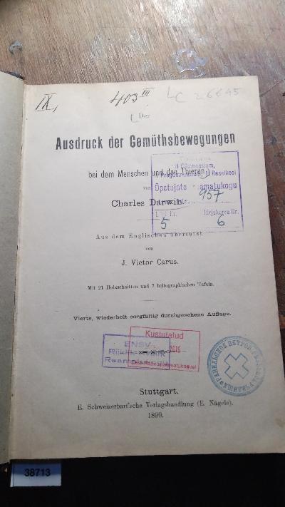 Der+Ausdruck+der+Gem%C3%BCthsbewegungen+bei+dem+Menschen+und++bei+den+Thieren