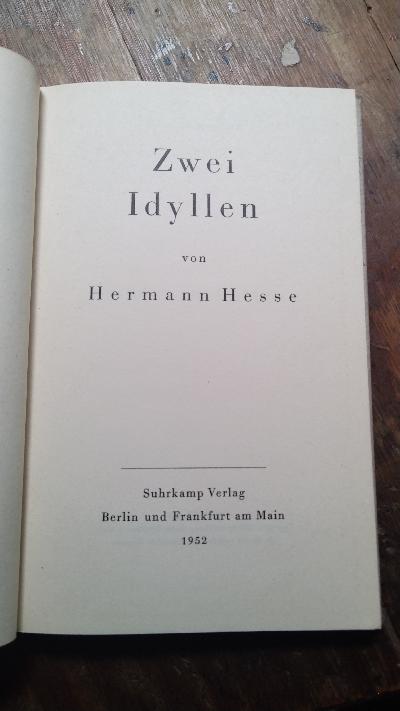 Zwei Idyllen - Front Cover
