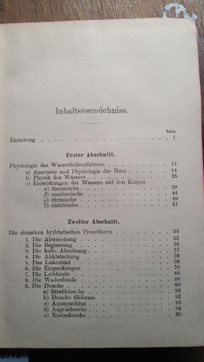 Hydrotherapie  Ein kurzes Lehrbuch für Studierende und Aerzte - Front Cover