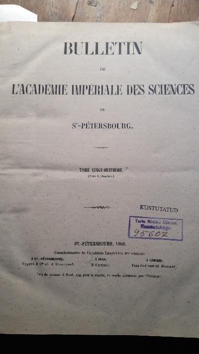 Bulletin+de+l+academie+imperiale+des+Scienes+de+St.+Petersbourg+Tome++28