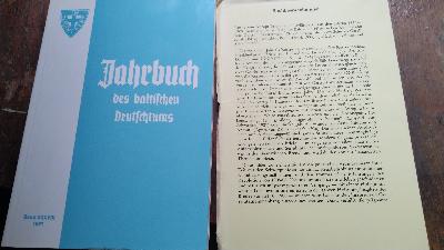 Jahrbuch des baltischen Deutschtums 1991 - Front Cover