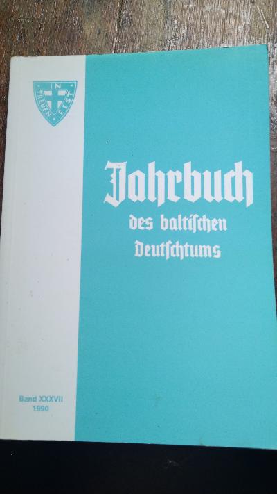 Jahrbuch des baltischen Deutschtums 1990 - Front Cover