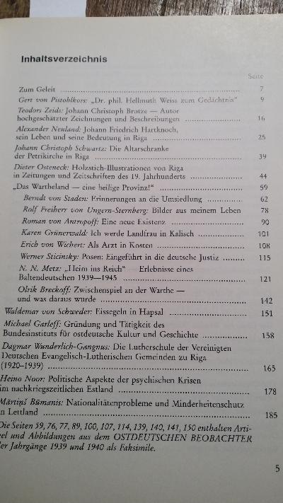Jahrbuch des baltischen Deutschtums 1994 - Front Cover
