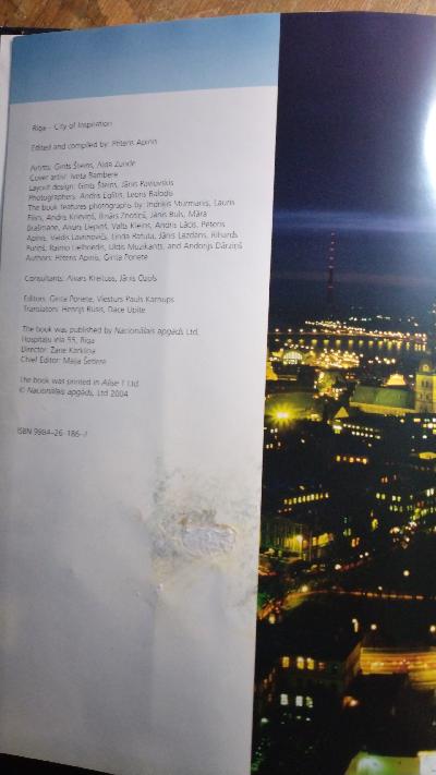 Riga  City of Inspiration - Front Cover