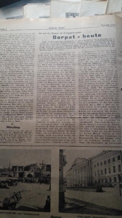 Baltische Briefe  Heimatblatt der Deutschbalten  Nr. 1-12  completter Jahrgang 1950 - Front Cover