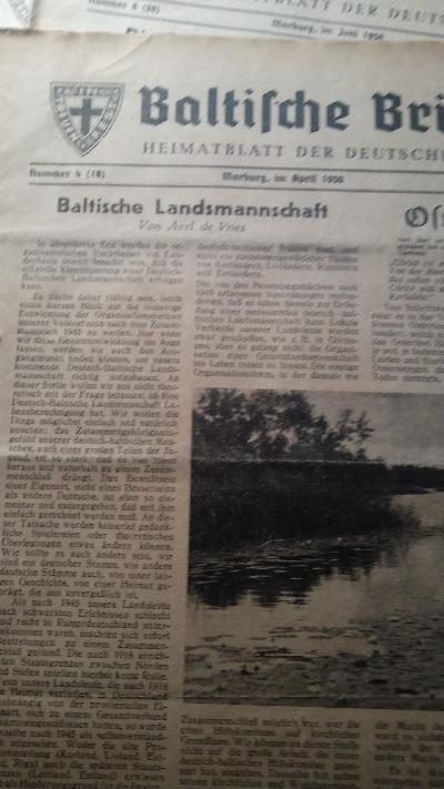 Baltische Briefe  Heimatblatt der Deutschbalten  Nr. 1-12  completter Jahrgang 1950 - Front Cover