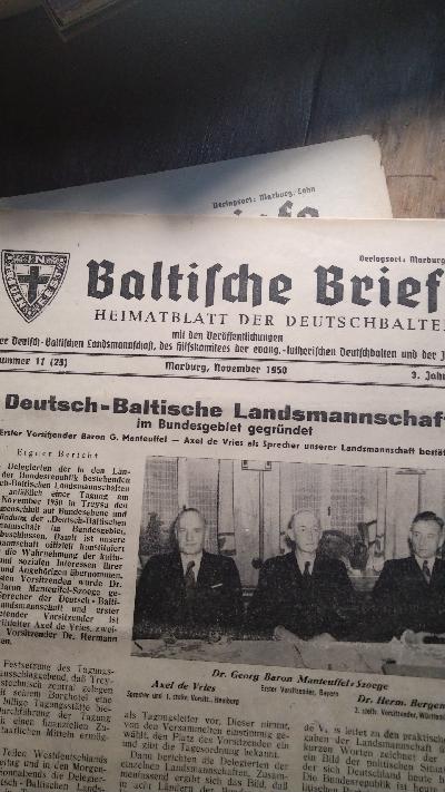 Baltische Briefe  Heimatblatt der Deutschbalten  Nr. 1-12  completter Jahrgang 1950 - Front Cover