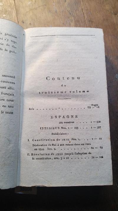 Archives Diplomatiques pour L Histoire du Temps et des Etats  Troisieme Volume:  Espagne; Congress Europeens - Front Cover