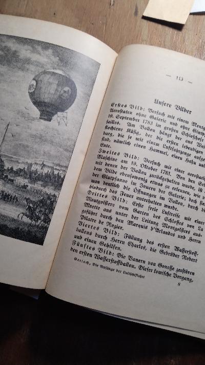 Die Anfänge der Luftschiffahrt  Aus Berichten von Zeitgenossen. - Front Cover