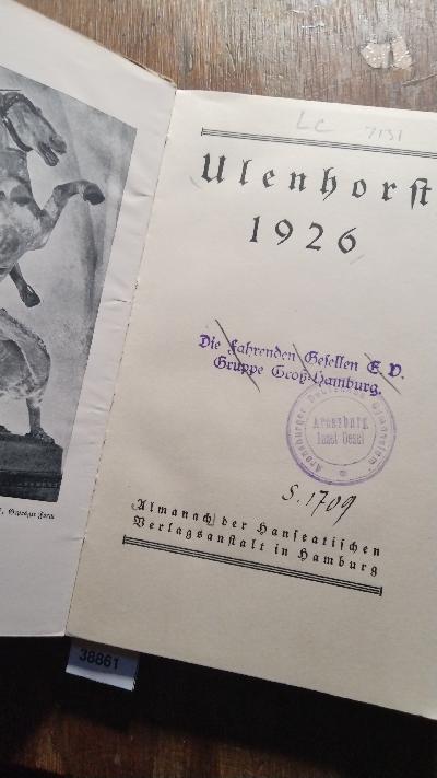 Ulenhorst  1926  Almanach der Hanseatischen Verlagsanstalt Hamburg - Front Cover