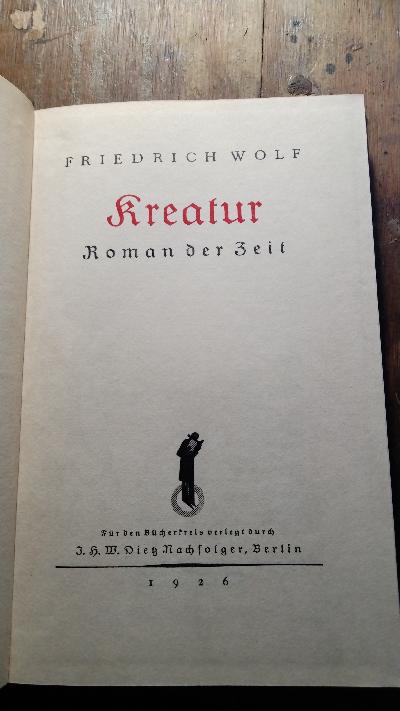 Kreatur  Roman der Zeit - Front Cover