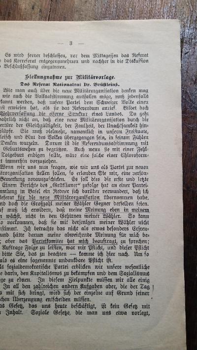 Protokoll über die Verhandlungen des ausserordentlichen Parteitages der Schweizerischen sozialdemokratischen Partei  abgehalten am 22. September 1907, in Zug - Front Cover