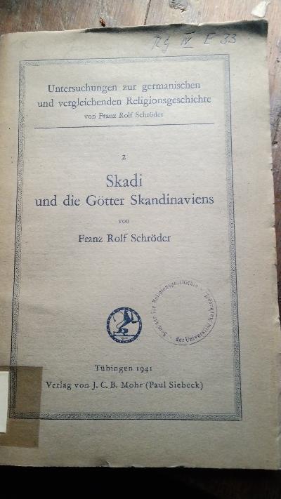 Skadi und die Götter Skandinaviens - Front Cover