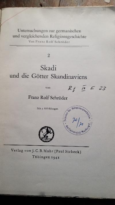 Skadi und die Götter Skandinaviens - Front Cover