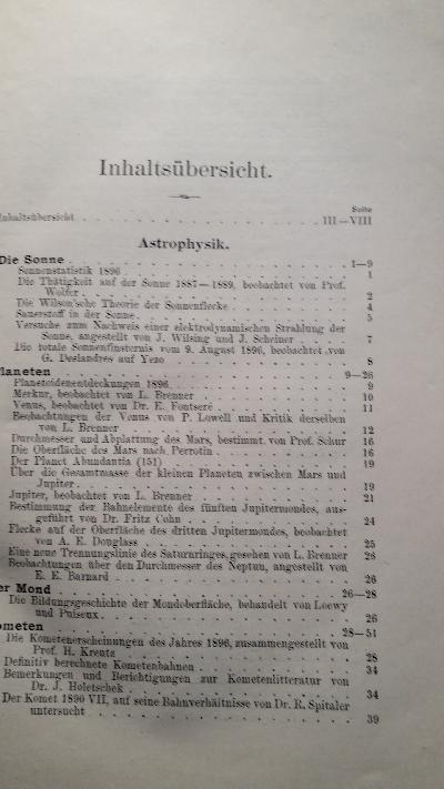 Jahrbuch der Astronomie und Geophysik  VIII. Jahrgang - Front Cover