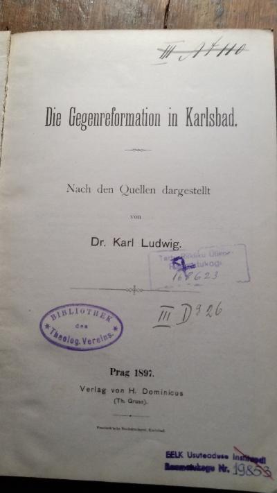 Die Gegenreformation in Karlsbad  Nach Quellen dargestellt - Front Cover
