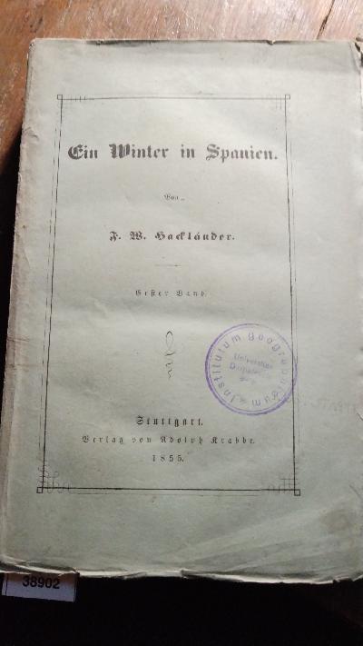 Ein Winter in Spanien  Erster Band - Front Cover
