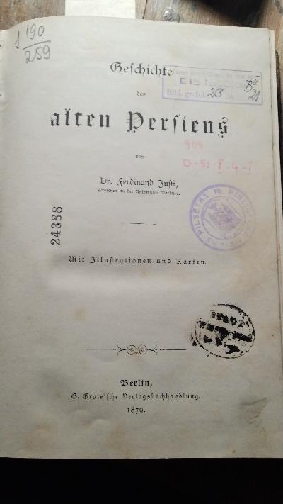 Geschichte des alten Persiens - Front Cover