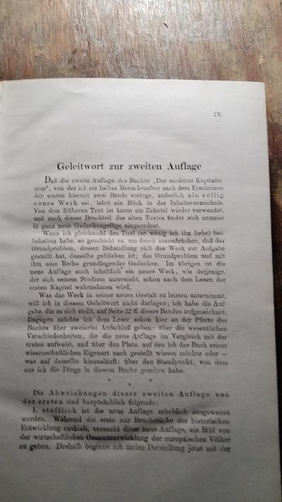 Der moderne Kapitalismus  Erster Band  Erste Hälfte - Front Cover