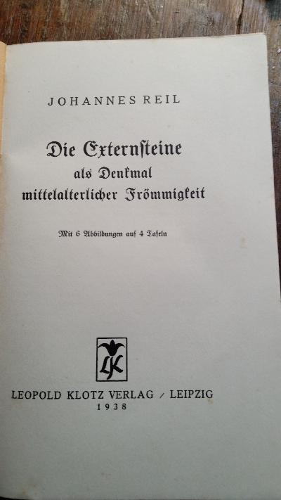 Die Externsteine als Denkmal mittelalterlicher Frömmigkeit - Front Cover