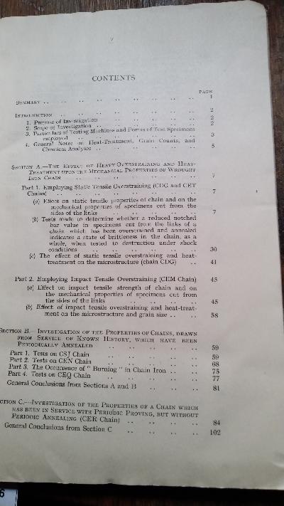 The Causes of Failure of Wrought Iron Chains - Front Cover