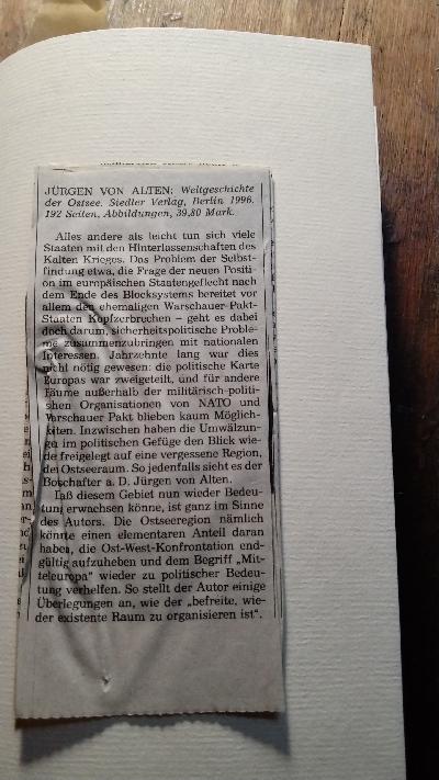 Weltgeschichte der Ostsee - Front Cover