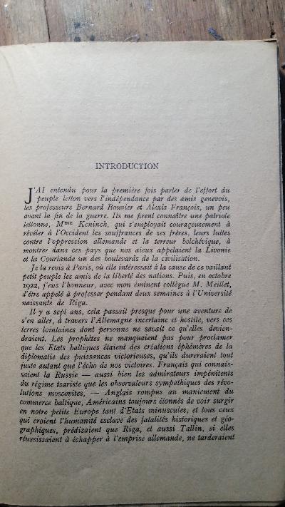 La Lettonie - Front Cover